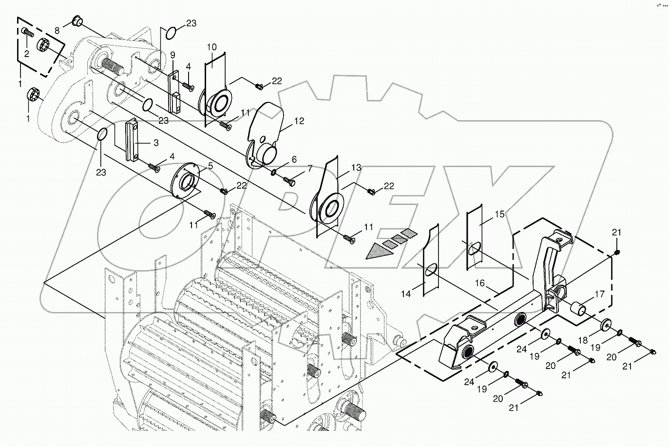 Top feed roller bearing