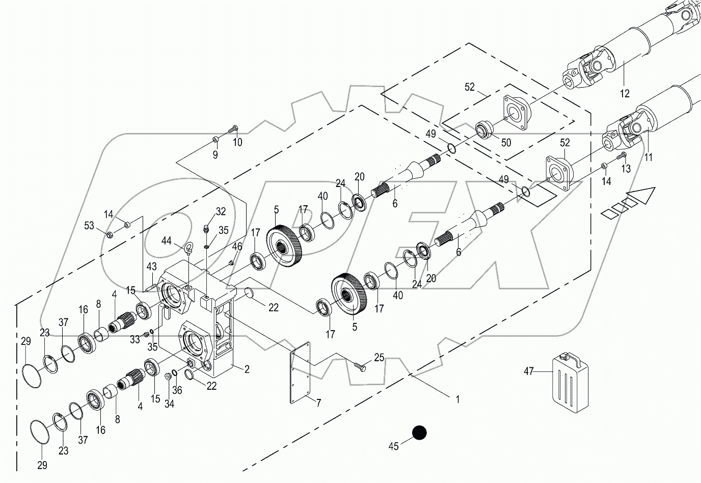 Auxiliary gearbox/Drive