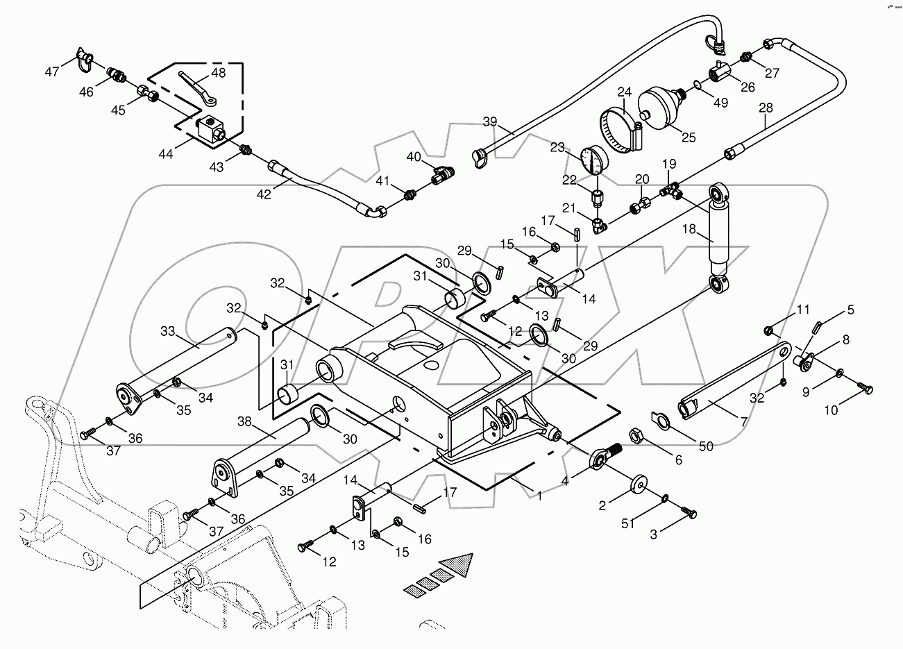 Steering axle rocker arm