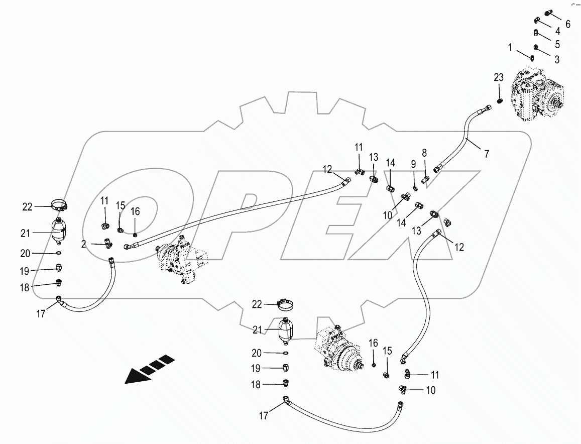 Charge pressure circuit