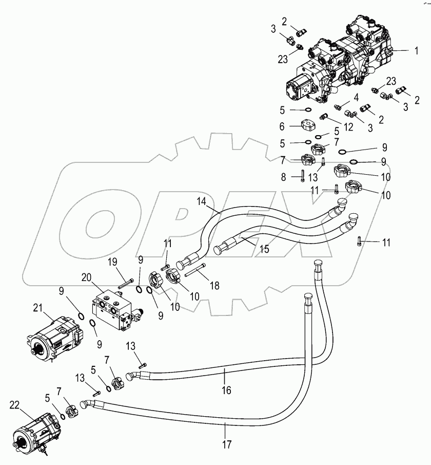HP line hydraulic system