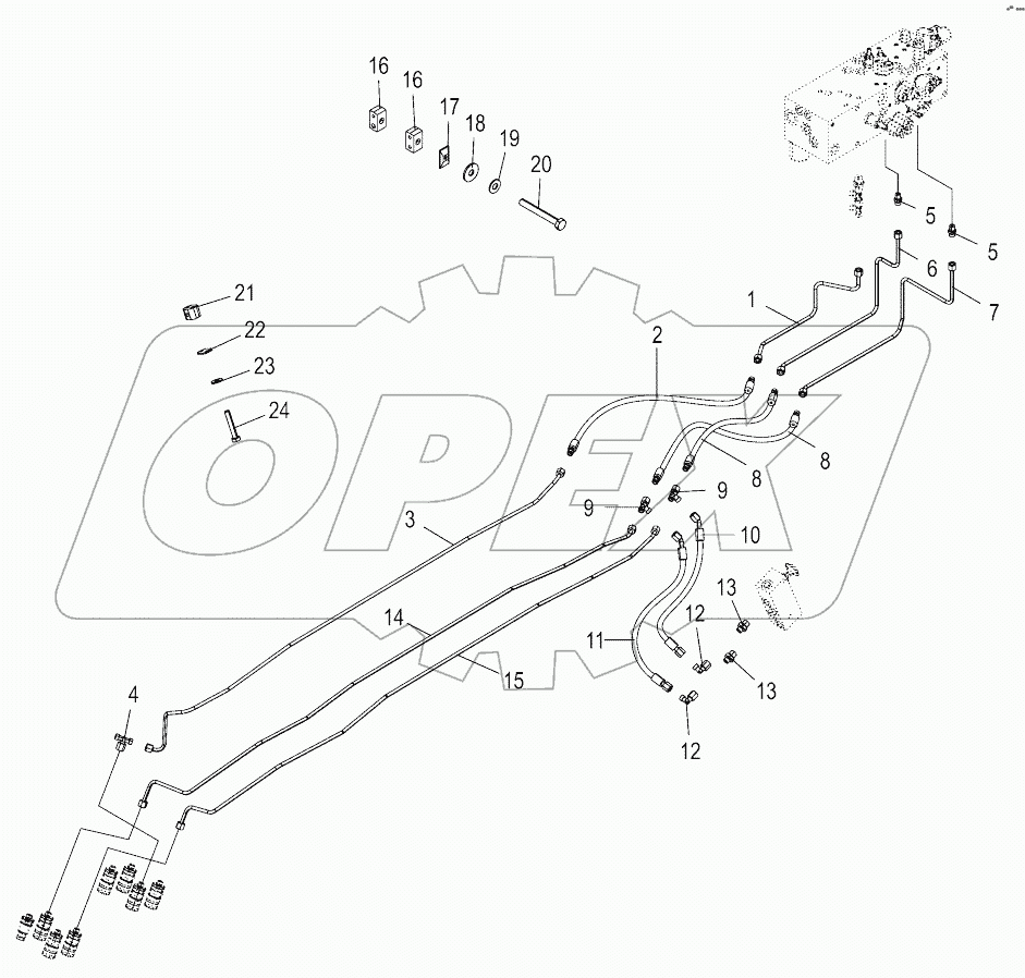 Hydraulics - pressure lines -front attachment