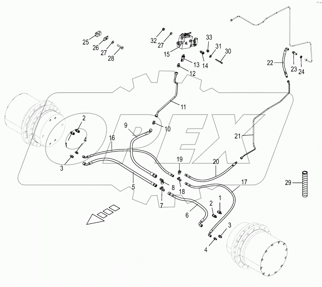 Hydraulics - brake front