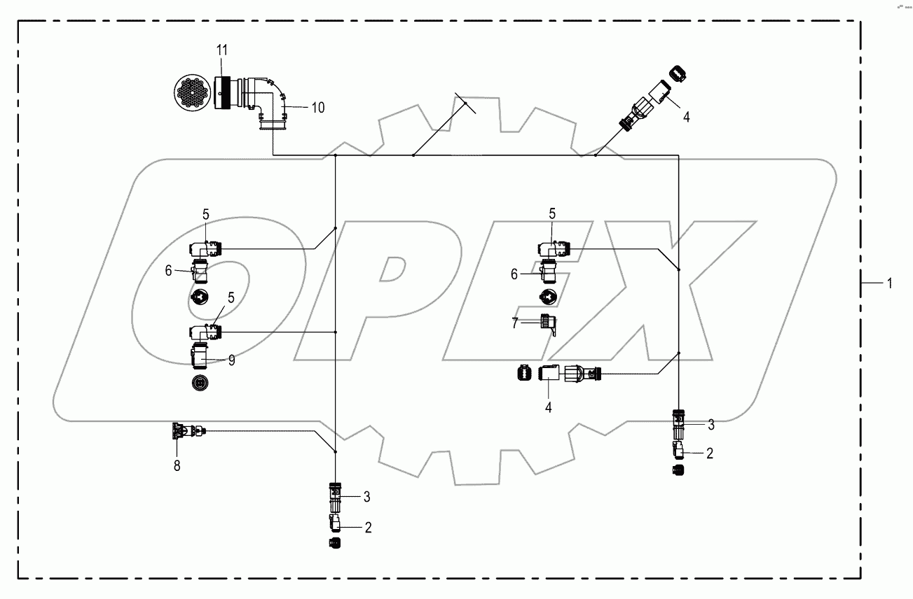 Wiring harness - below the cabin