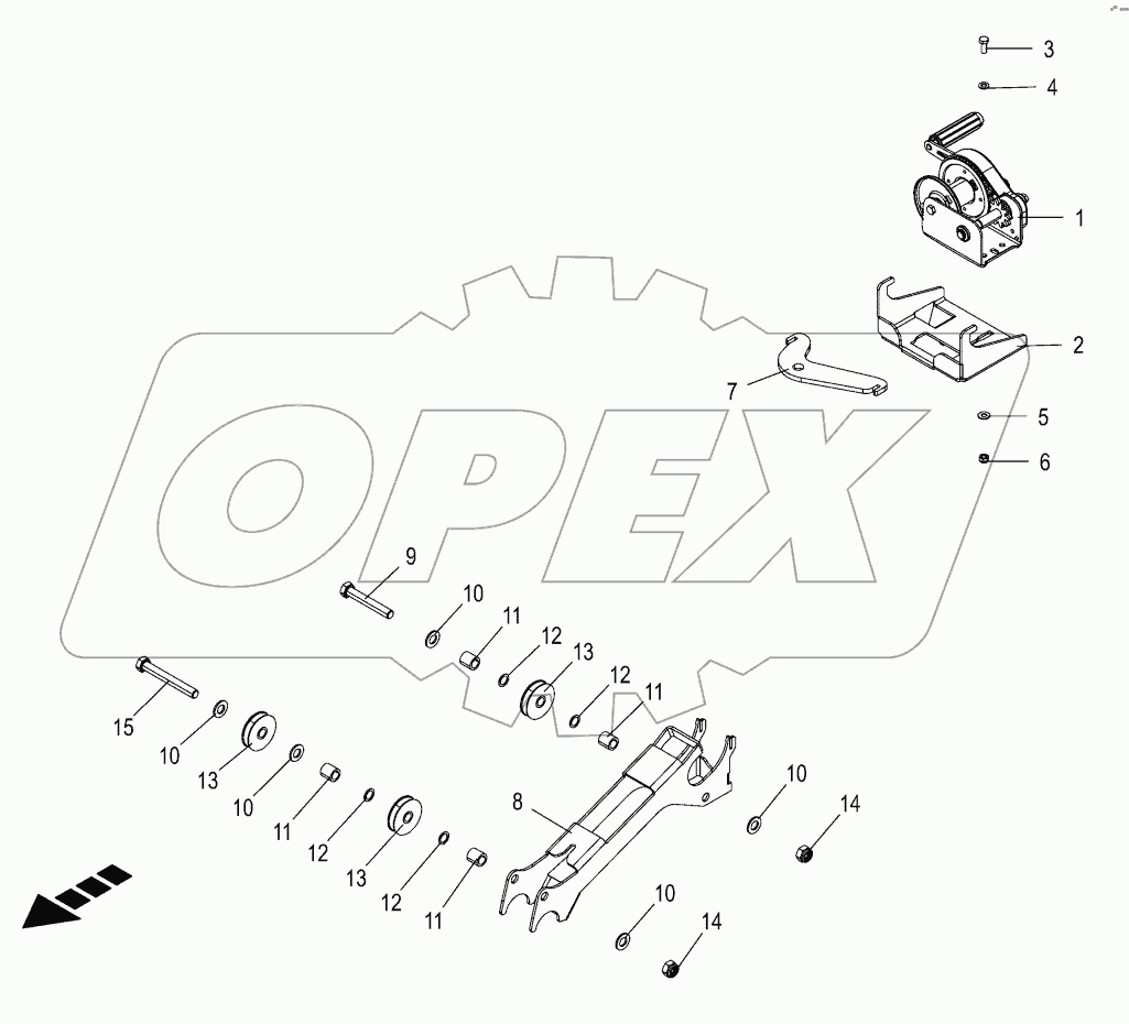 Rope winch / additional axis