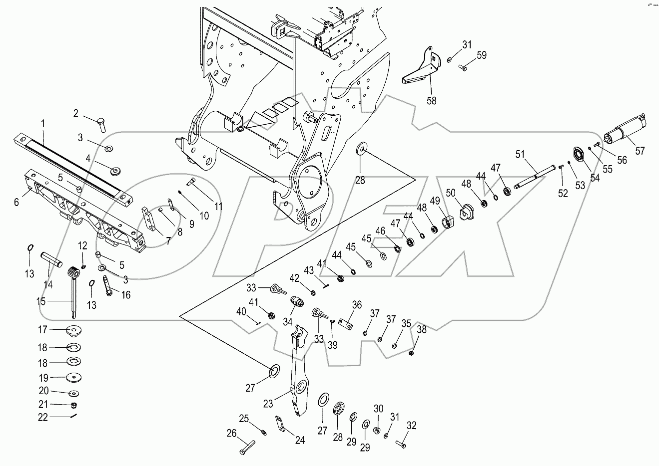 Shear bar adjustment