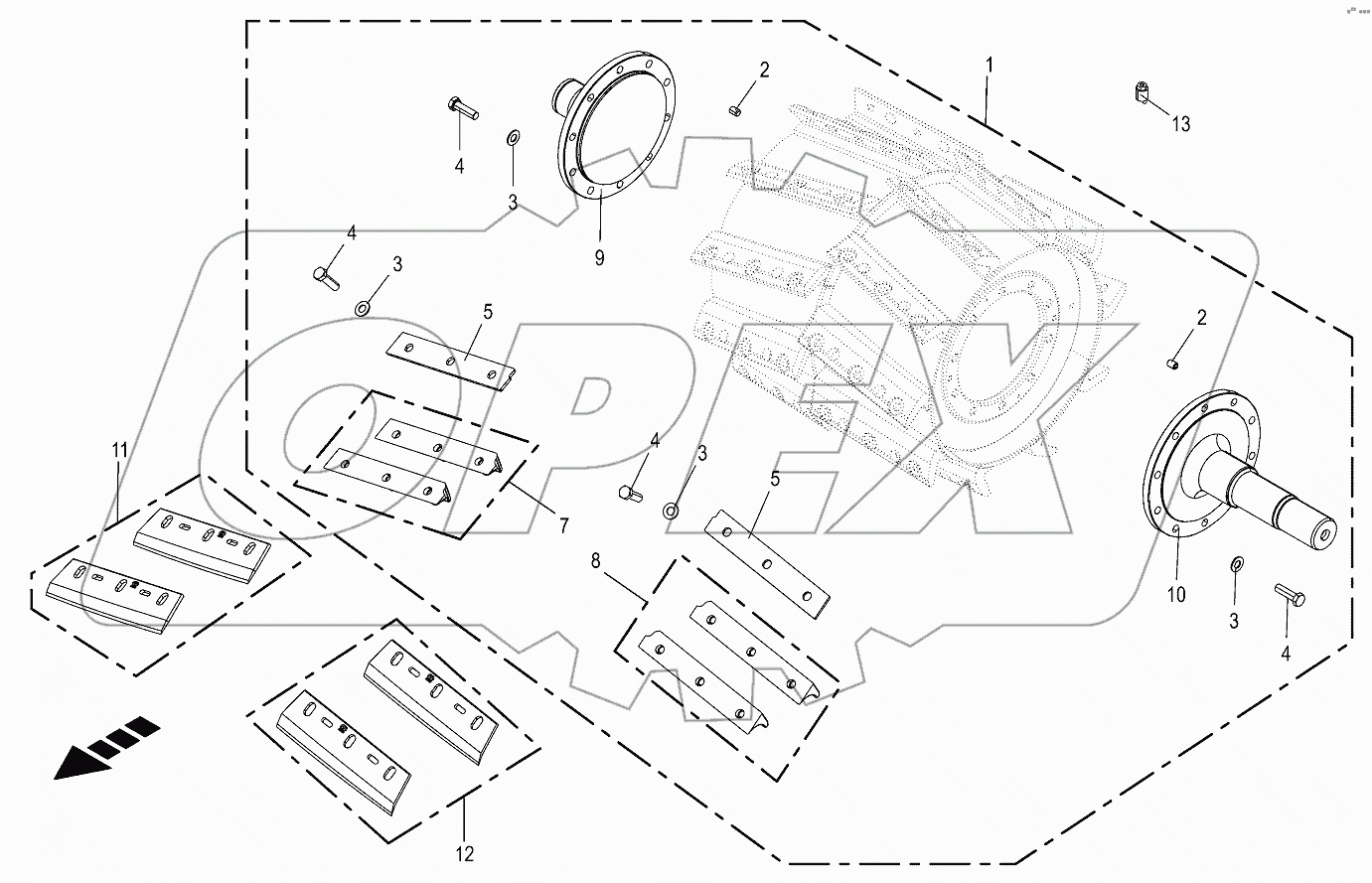 Chopping drum - 20 Knifes
