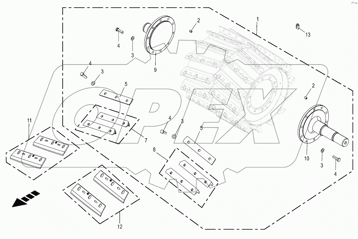 Chopping drum - 28 Knifes