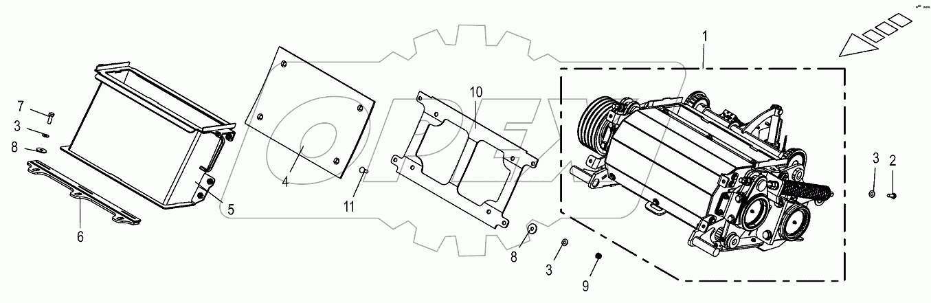 Grass channel / grain conditioner cpl.