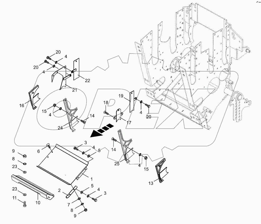 Grain collecting plate / slotted cover