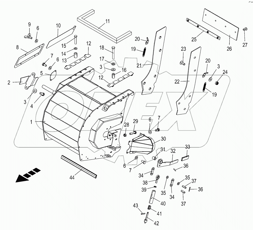 Discharge accelerator housinge