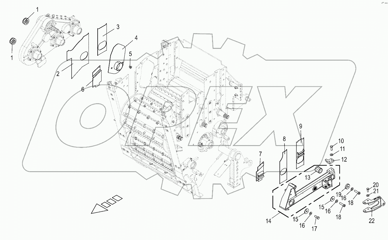 Top feed roller bearing