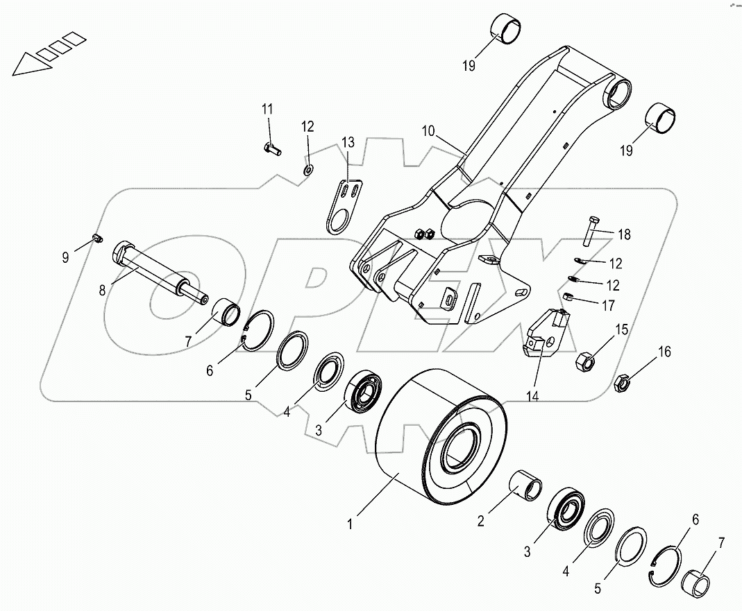 Clamping unit -back (main coupling)