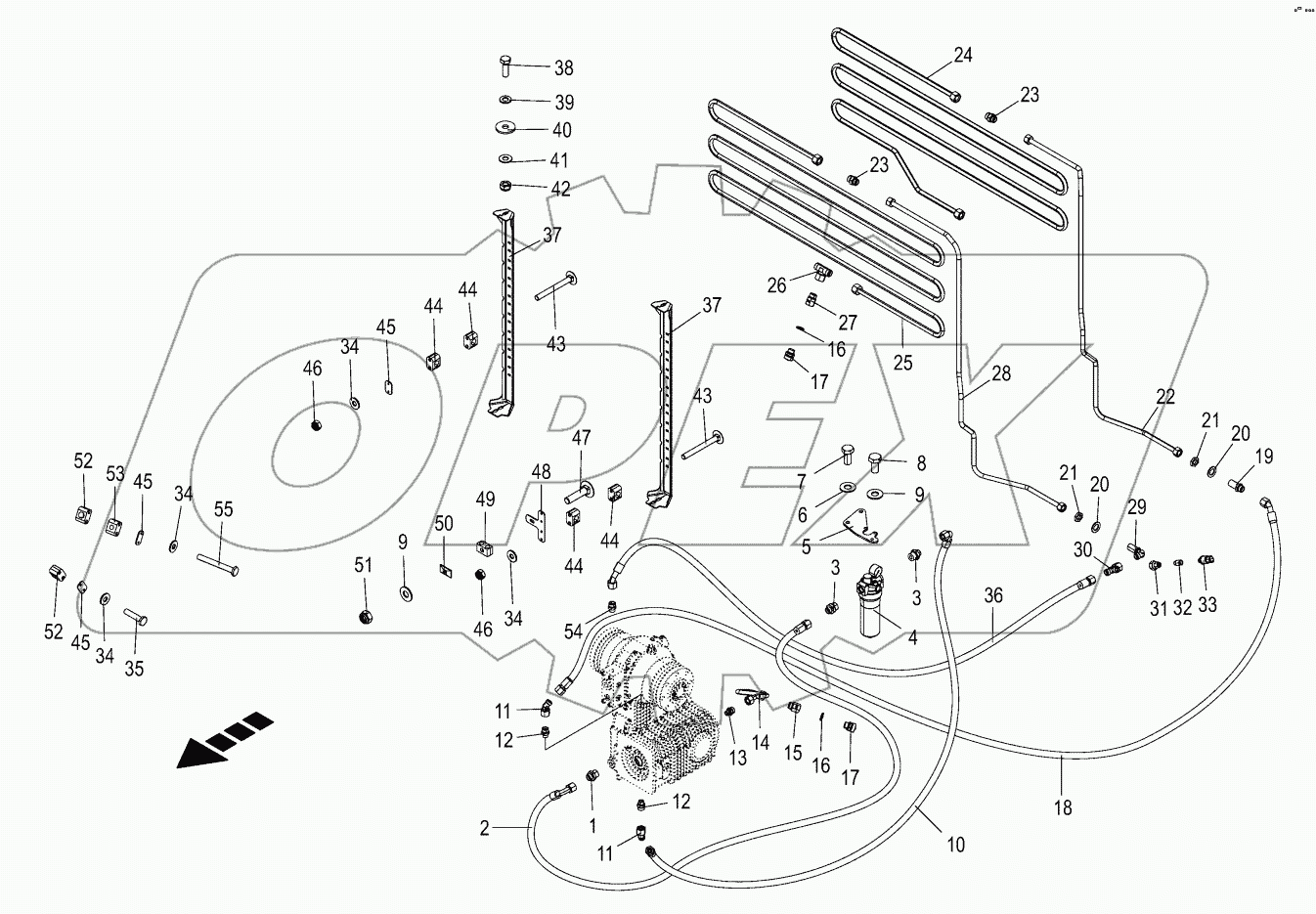 Gear oil cooler - Rogelberg gearbox