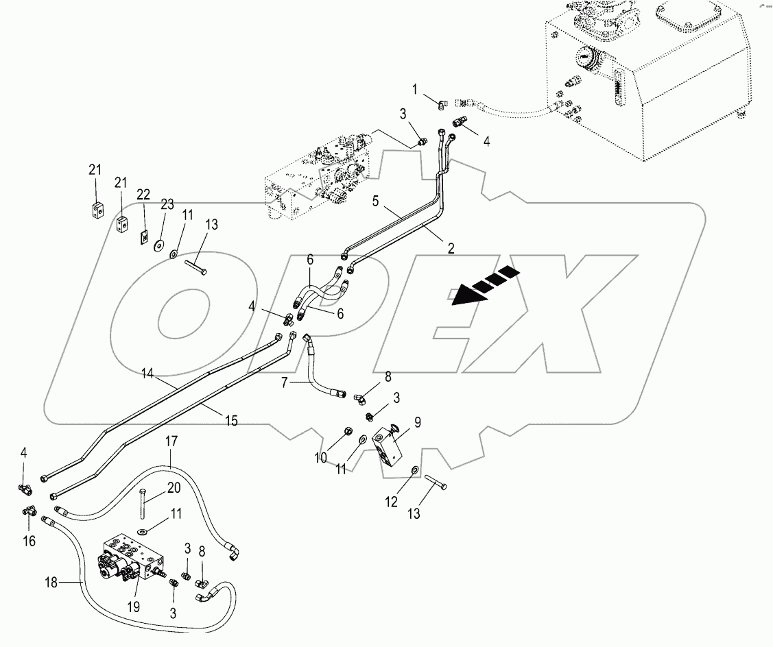 Hydraulics - front block