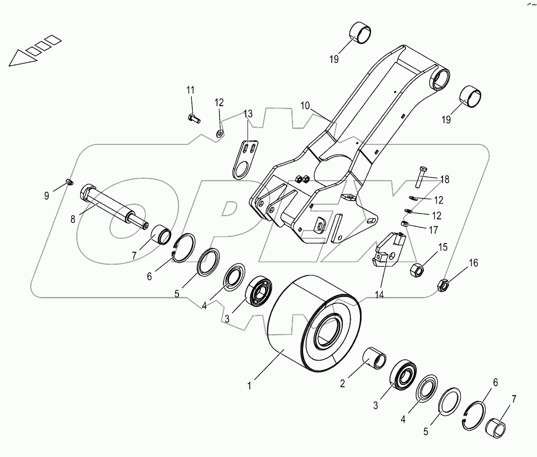 Clamping unit - back (main coupling)