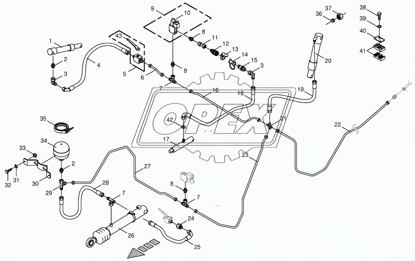 Charge pressure lines-front 1