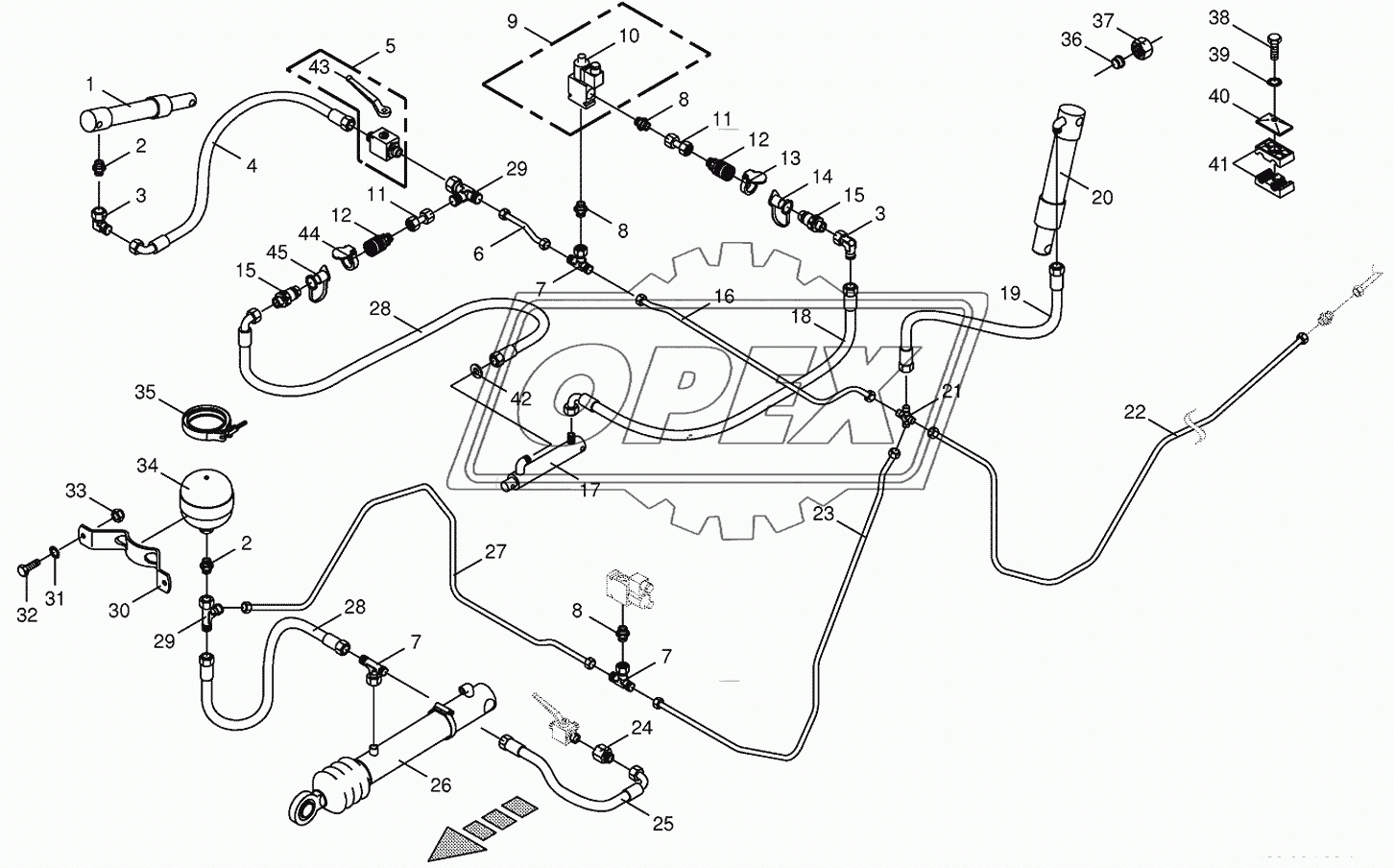 Charge pressure lines-front 2