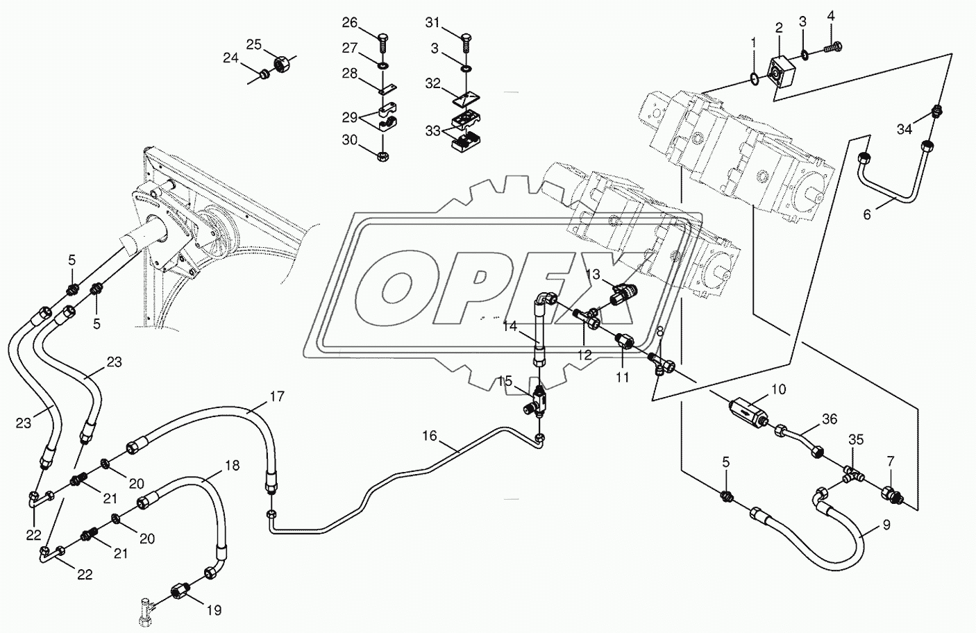 Charge pressure lines-back 2