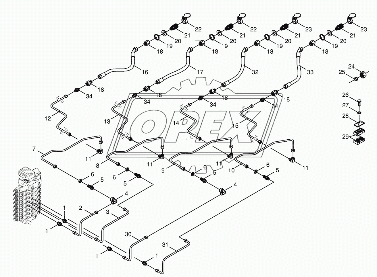 Hydraulics-front attachment 1