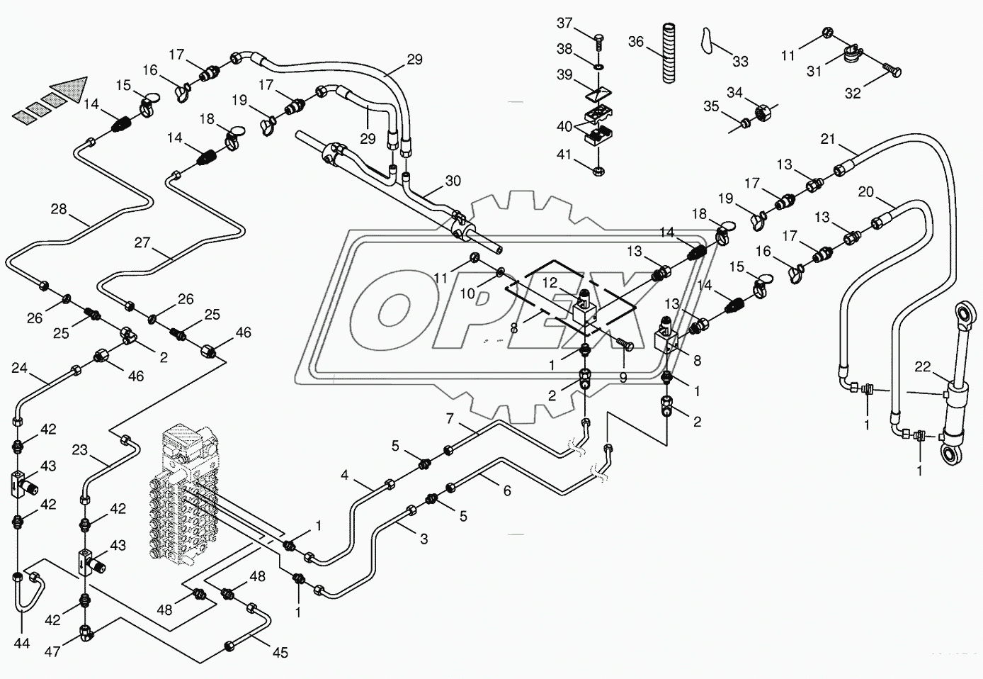 Hydraulics-sharpening device/transv. ground following