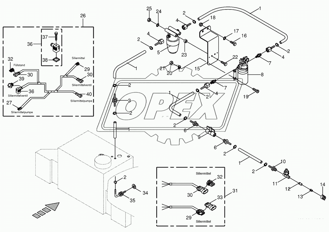 Silage agent system/Wiring harness