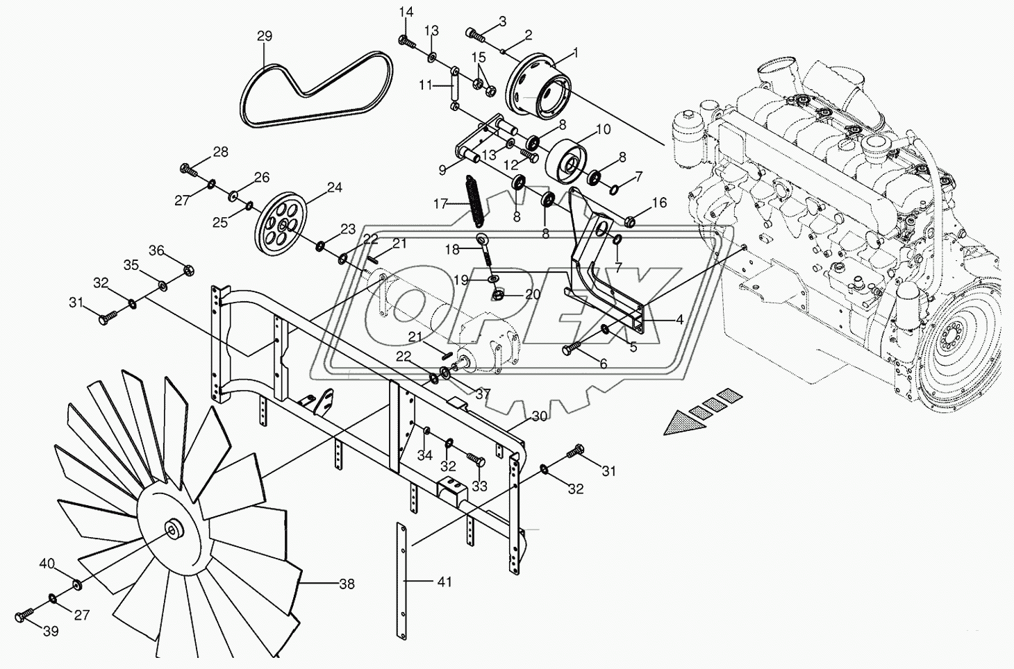 Ventilator wheel/Drive
