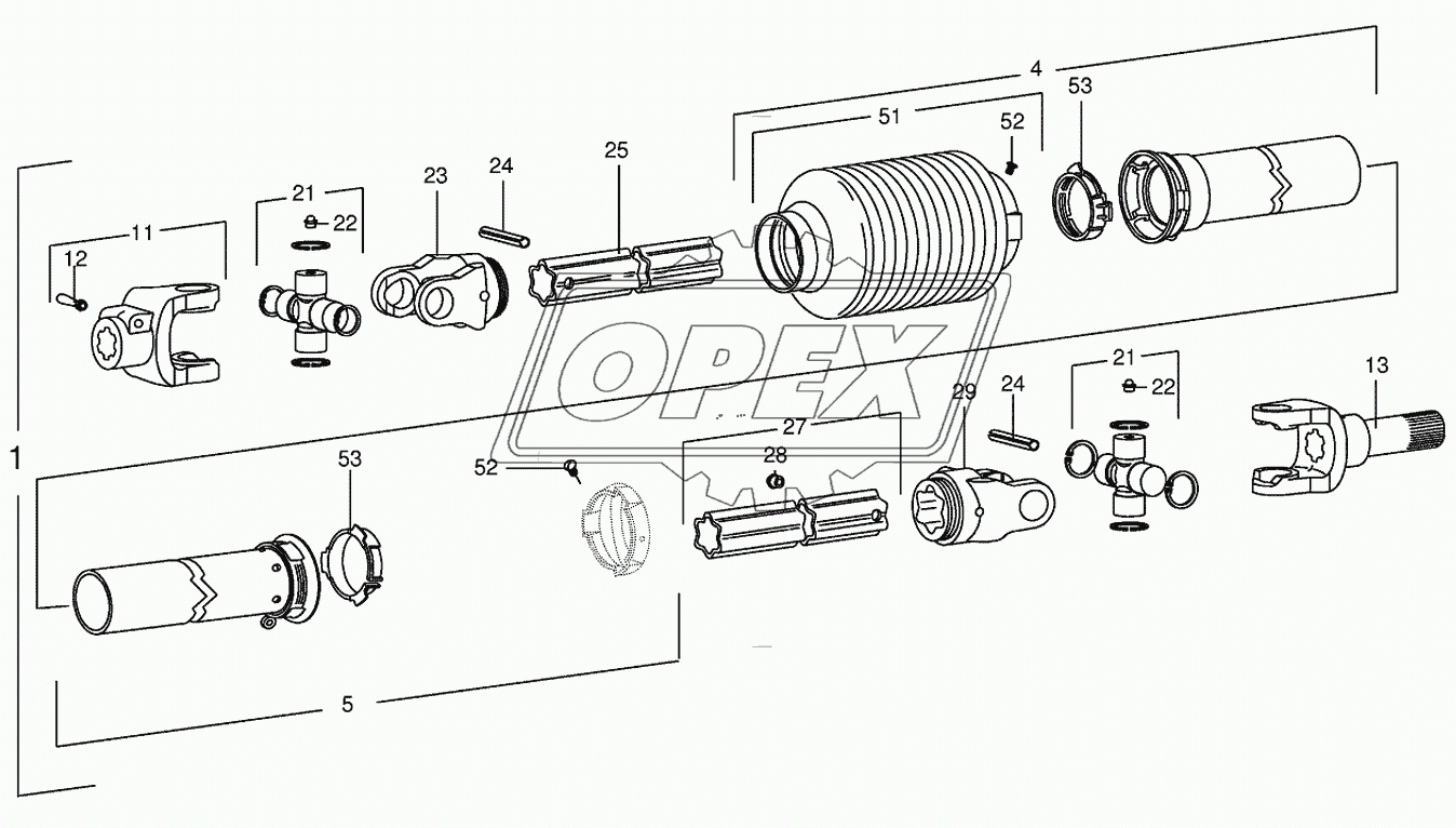 P.T.O shafts-roller drive