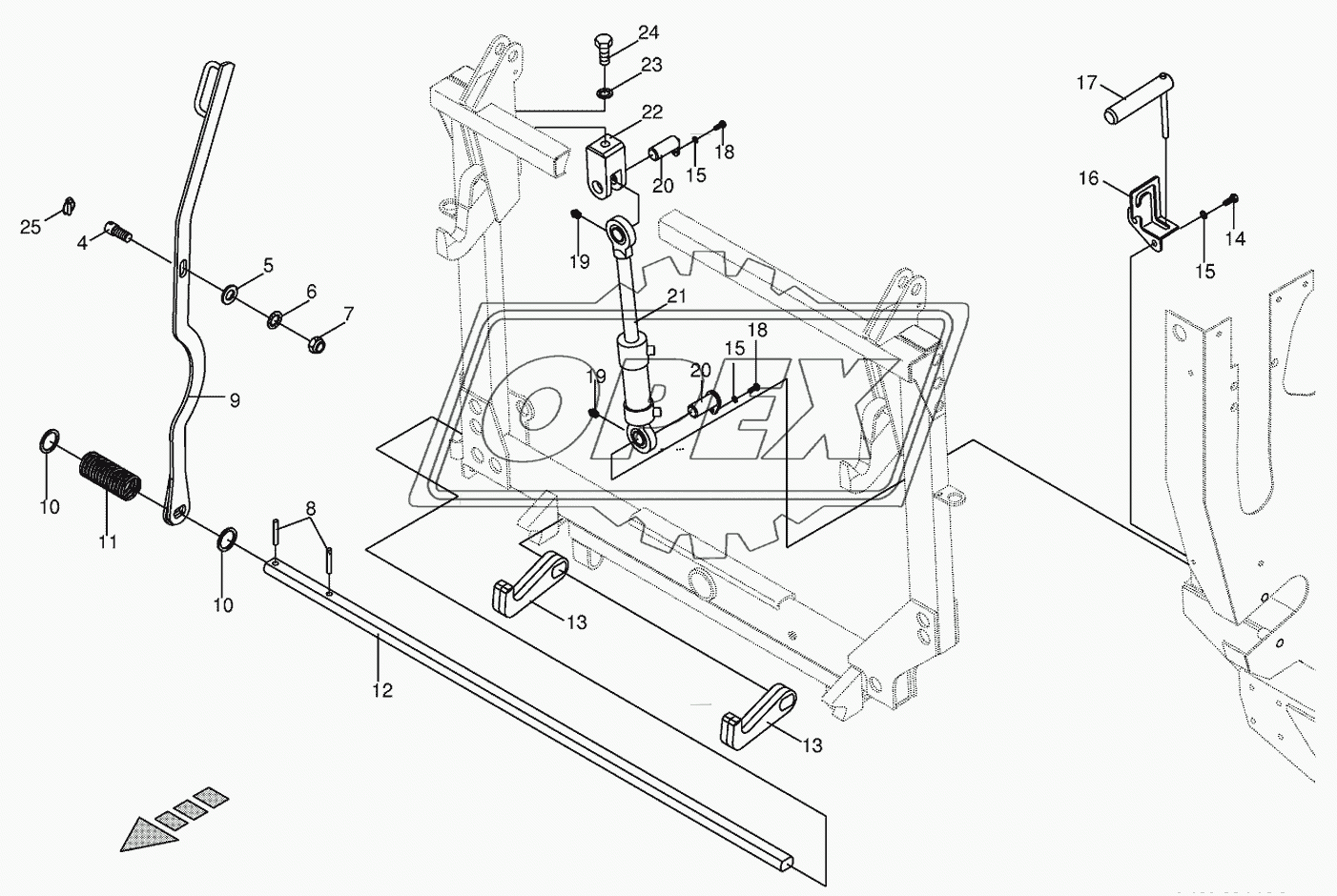 Lateral flotation system/Locking mech.