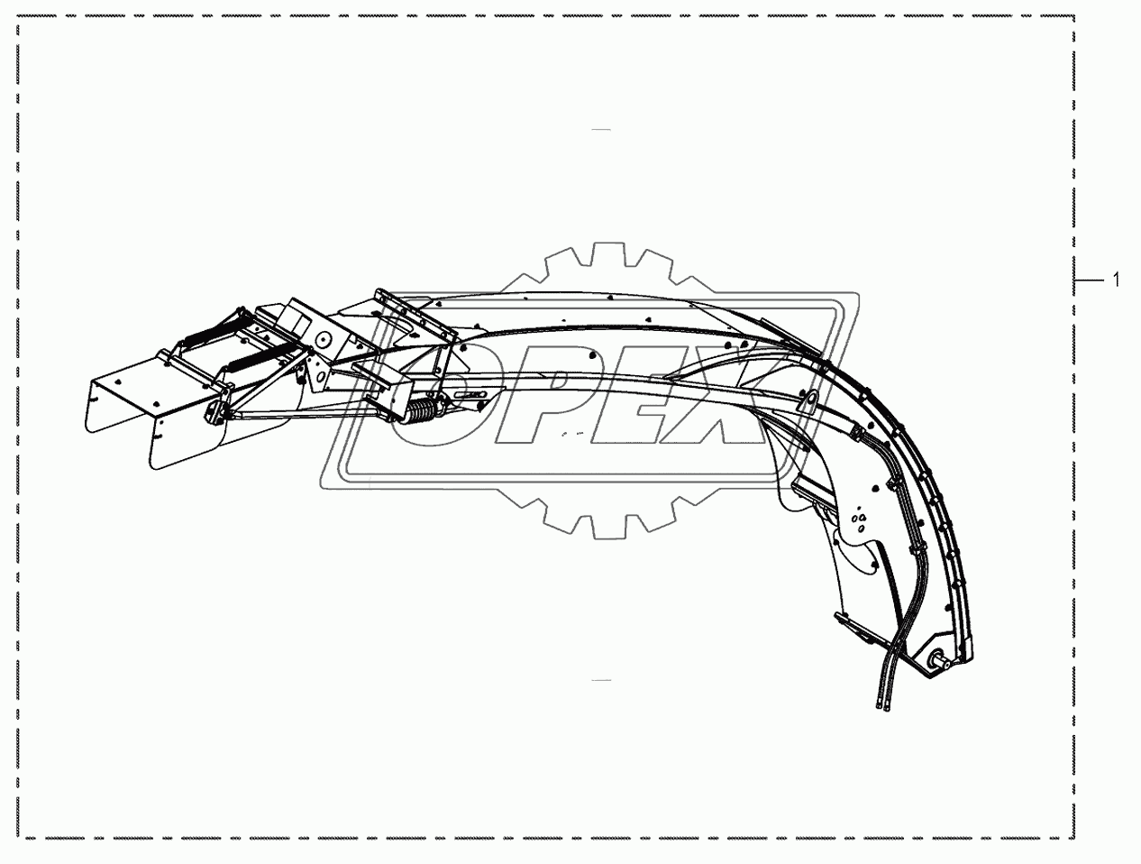 Discharge chute assembl.