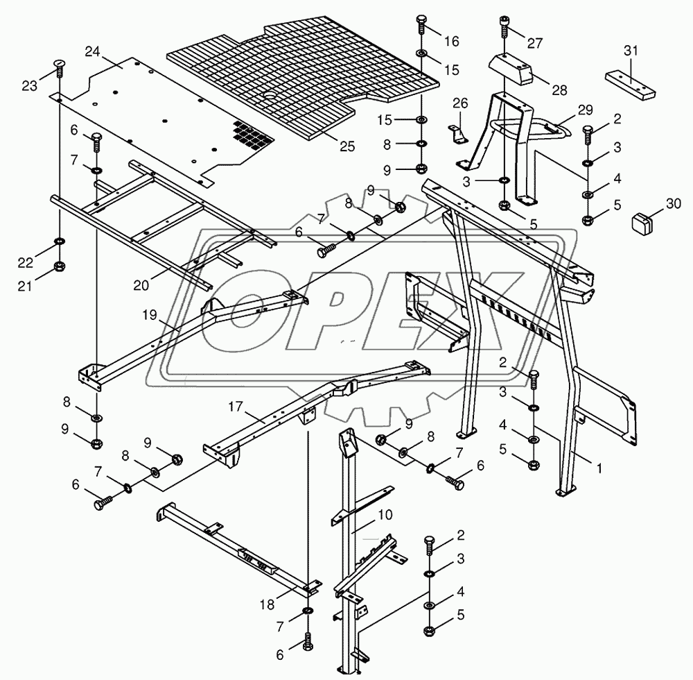 Panelling frame/Cladding-back top 2