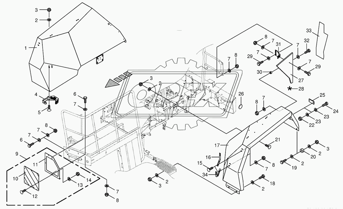 Mudguard/warning panel 1