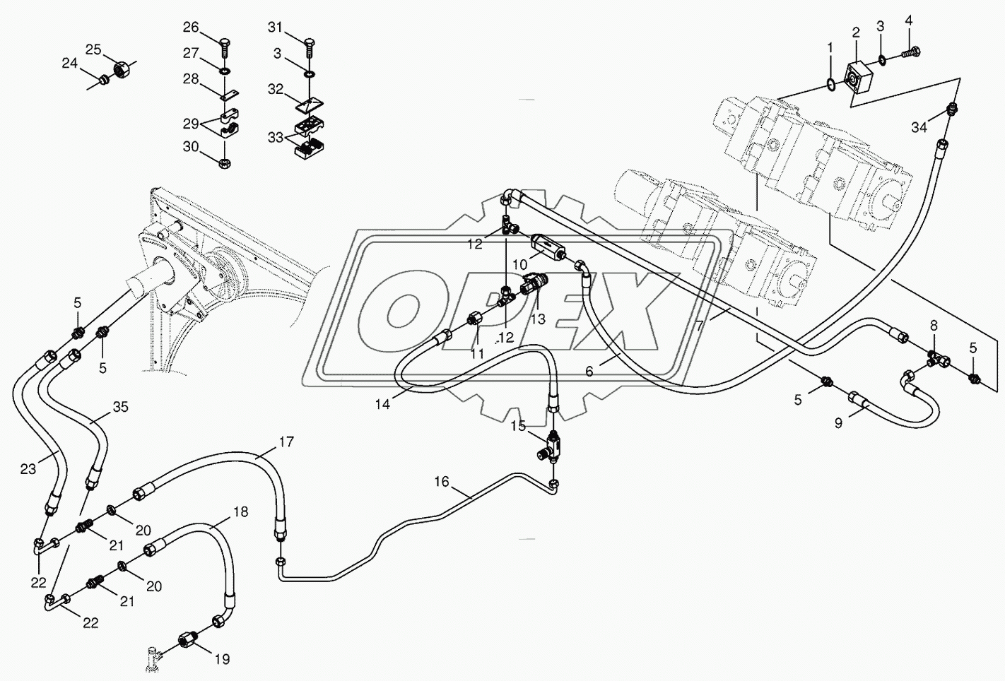 Charge pressure lines-back 2