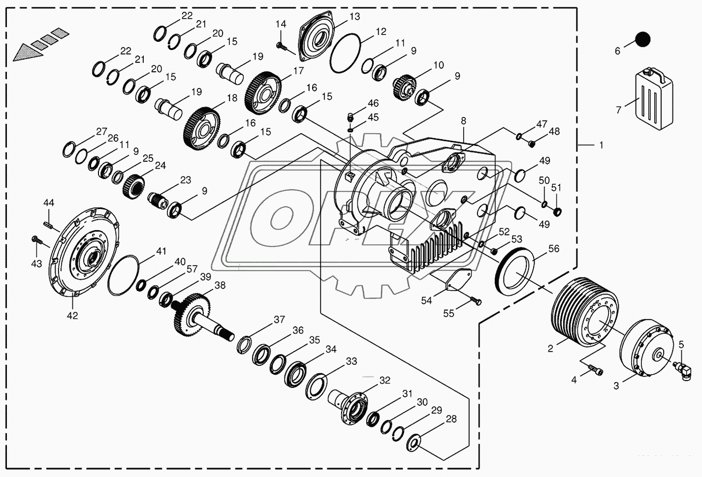 Motor output gear