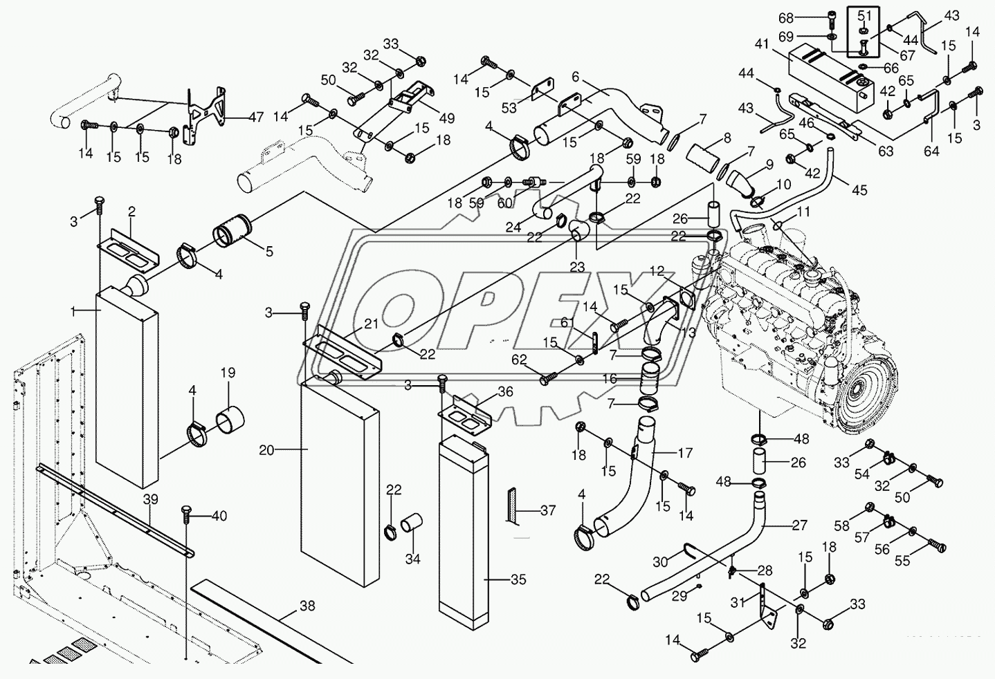 Condenser for air conditioner-cpl. 1