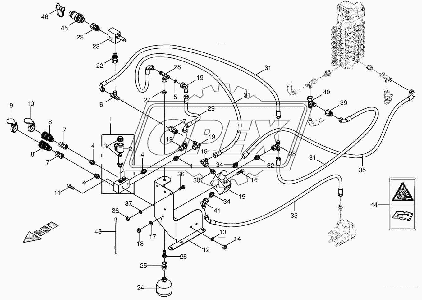 Hydraulic panel-additional axis