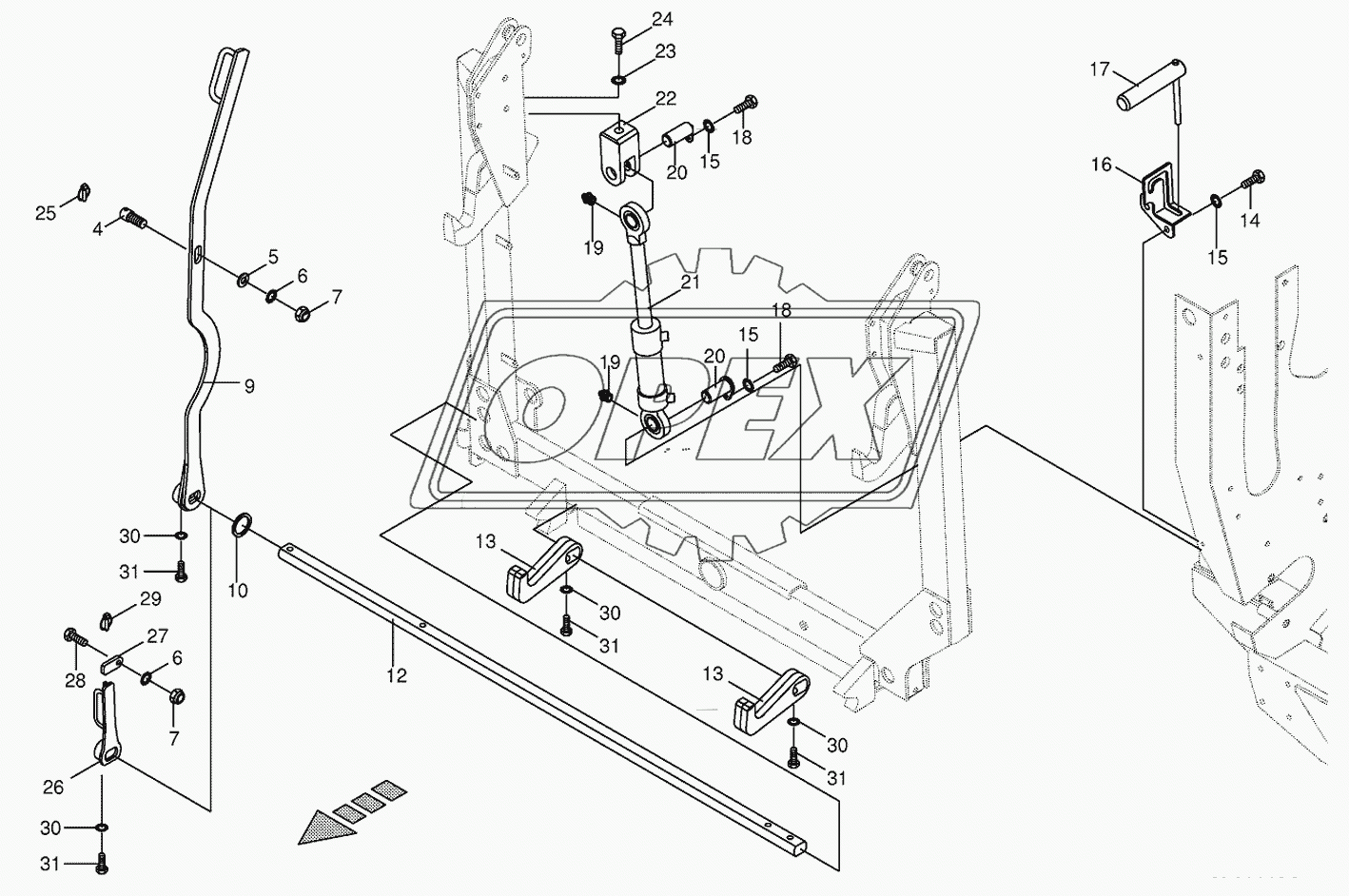 Lateral flotation system/Locking mech.