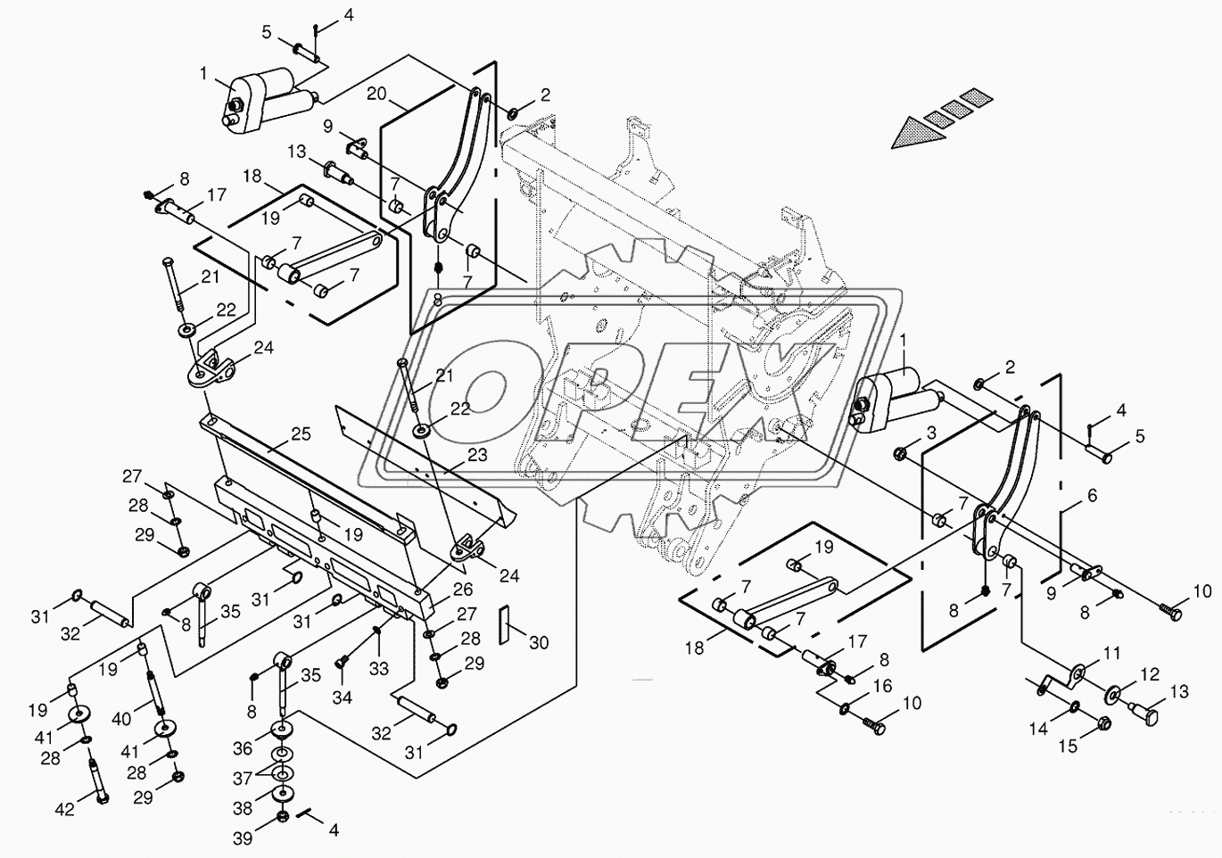 Shear bar adjustment