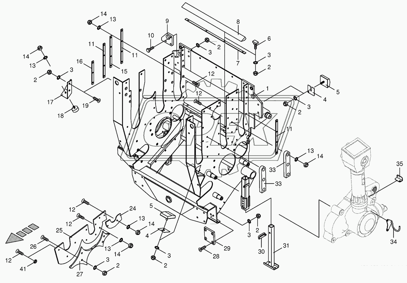 Feeder Housing with support foot 2