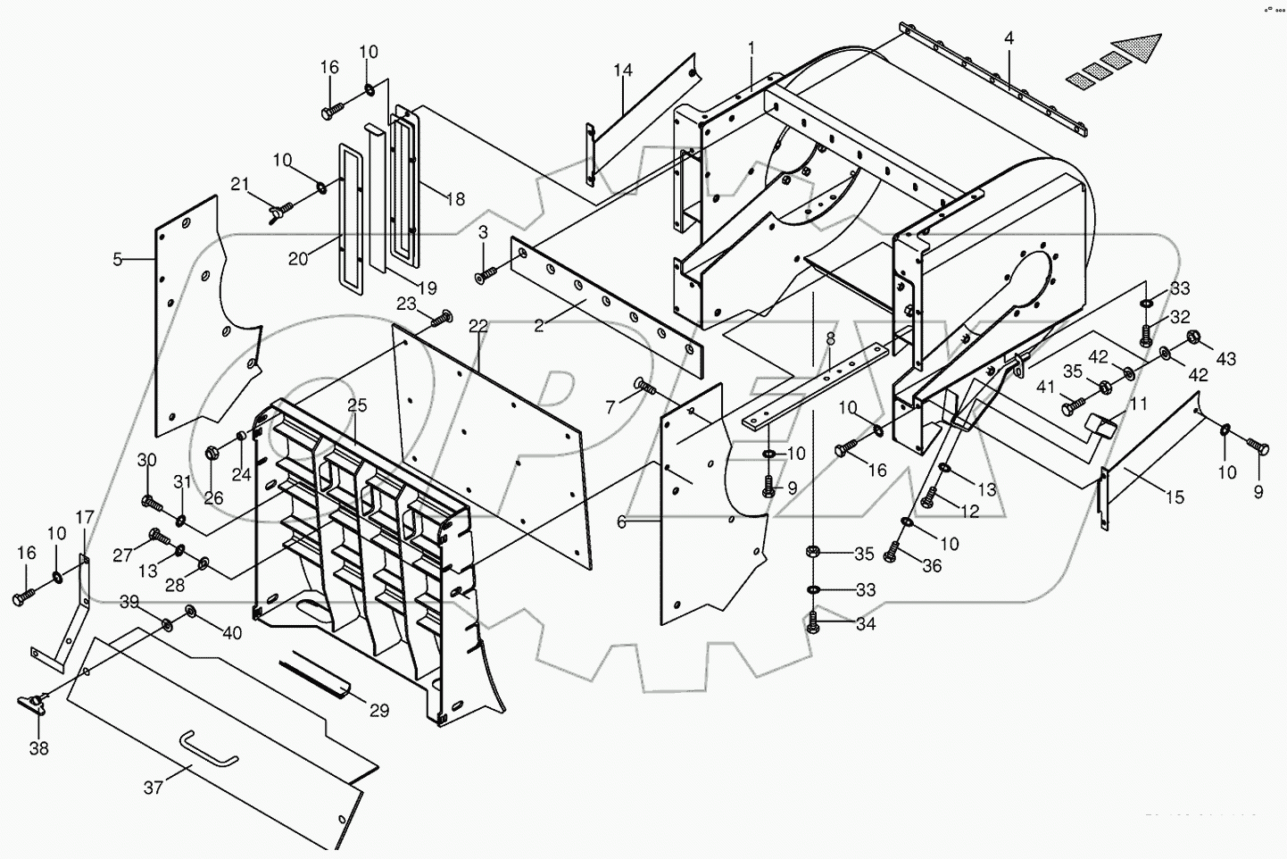 Discharge accelerator housinge