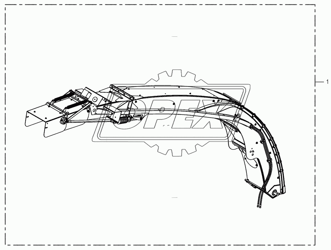 Discharge chute assembl.