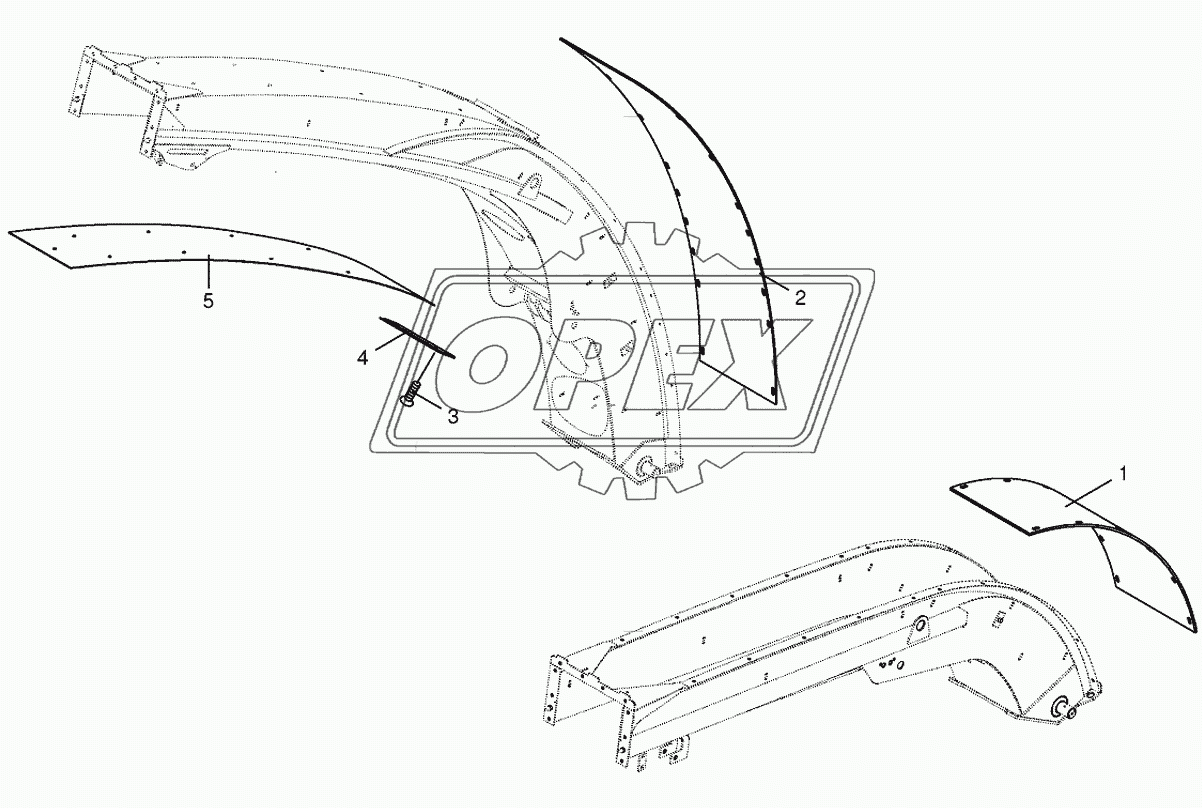 Upper discharge chute-HD parts