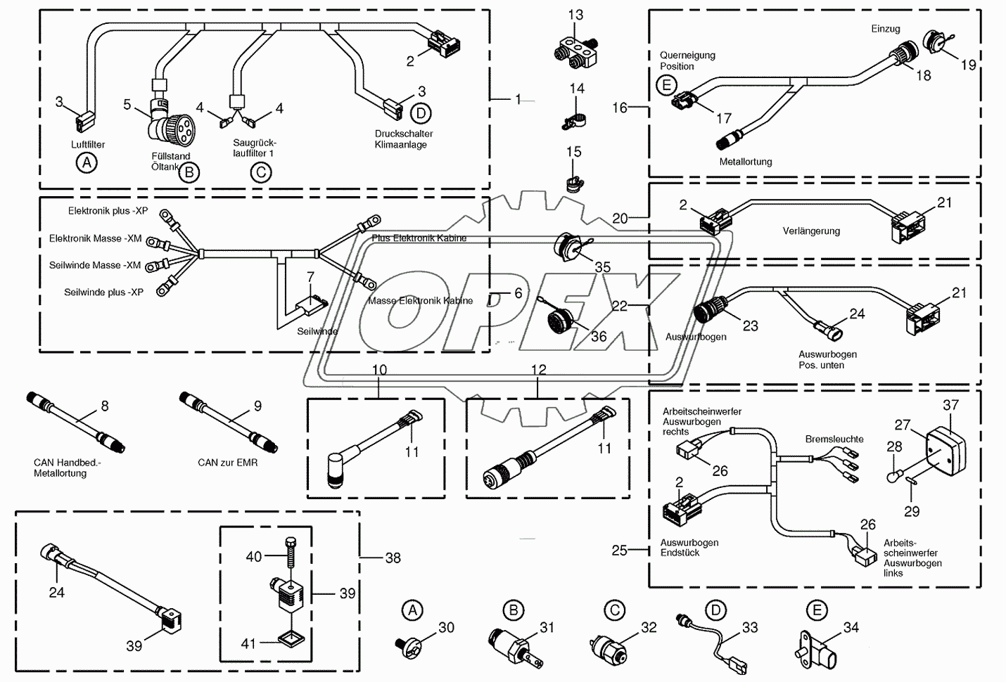 Several wiring looms 2