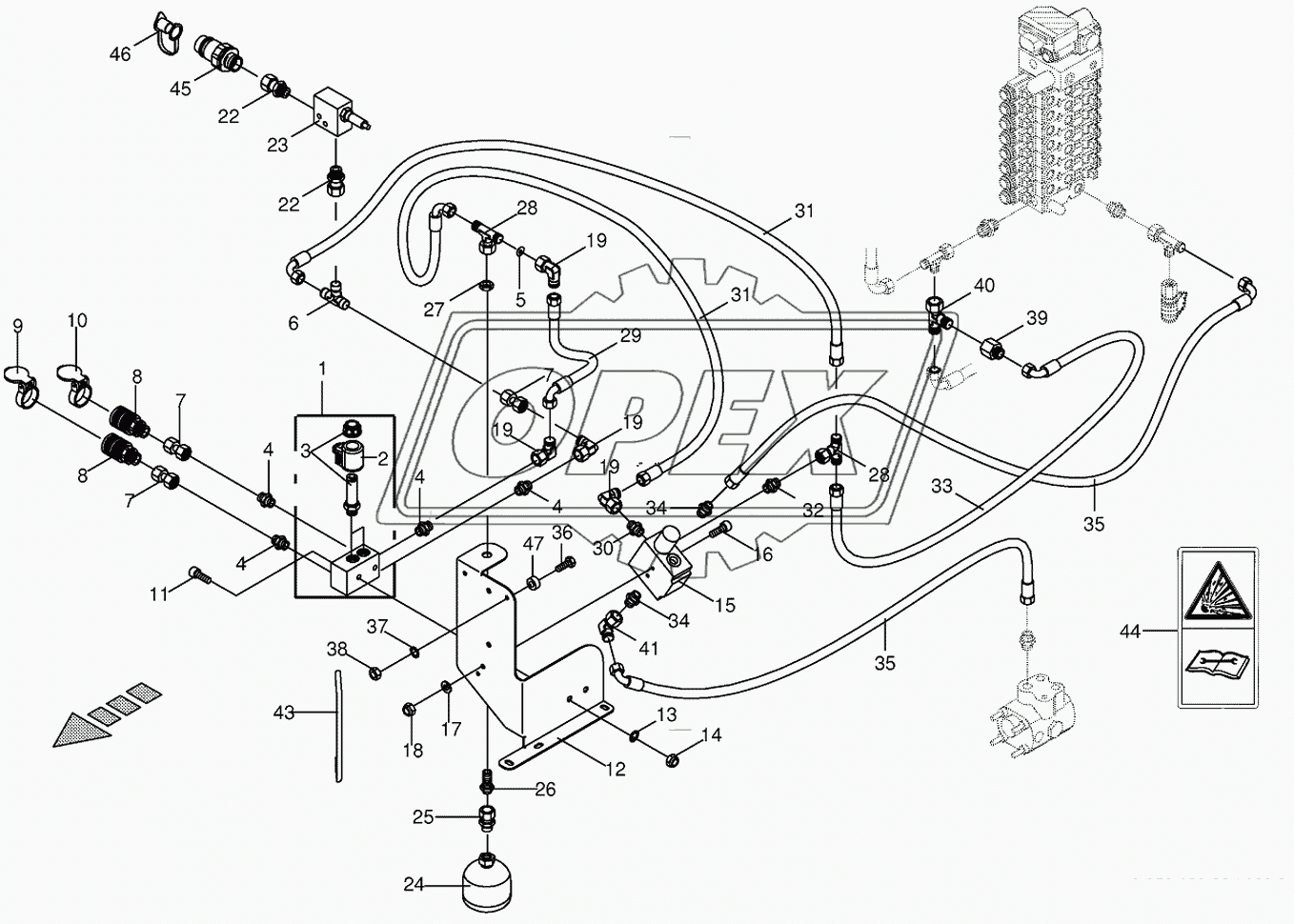 Hydraulic panel-additional axis