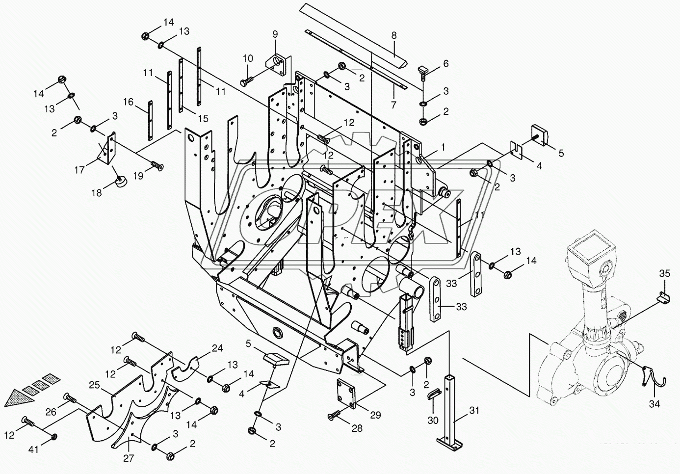 Feeder Housing with support foot