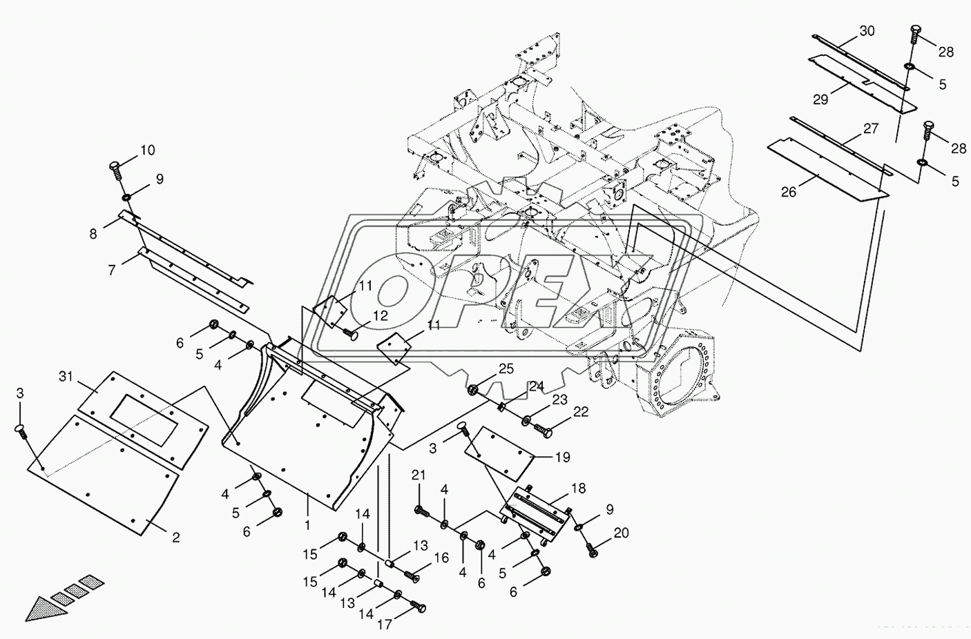 Transfer channel-spring-mounted