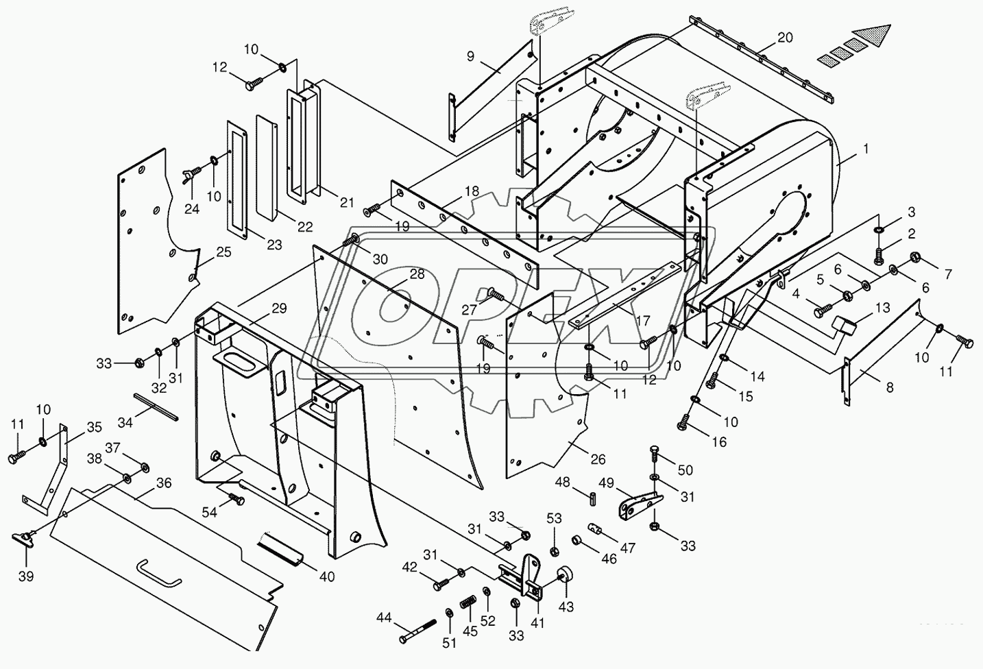 Discharge accelerator housinge-spring-mounted