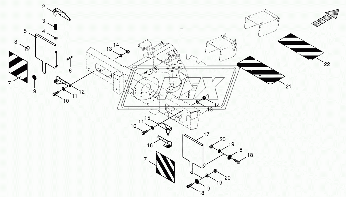 Fold-away warning panel