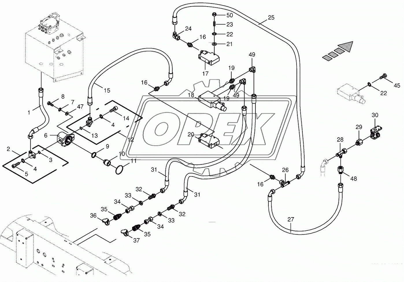 Hydraulics-additive connection back 1