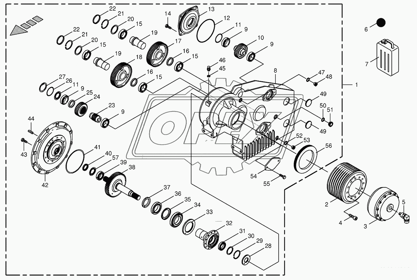 Motor output gear